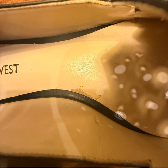 Nine West Black Leather Loafers with Cutout Detail Size 7 - Picture 9 of 9